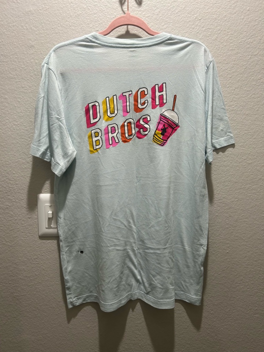 Gildan Light Blue Dutch Bros Graphic Tee
